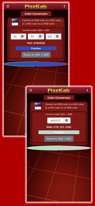 Color Converter app - RGB to HEX, HEX to RGB